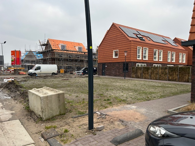 Foto van de straat Vlotgras. Op de foto zijn huizen uit de straat te zien